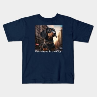 Dachshund in the City Kids T-Shirt